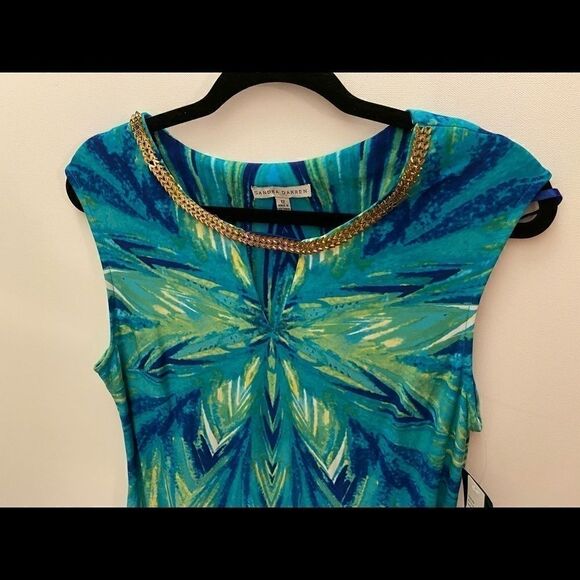 Sandra Darren Women’s printed necklace Dress 12 - Picture 3 of 9